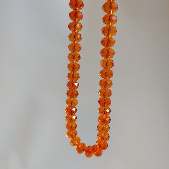 Beautiful Vintage Glass Beads Orange LOT OF 36 - Picture 3 of 4
